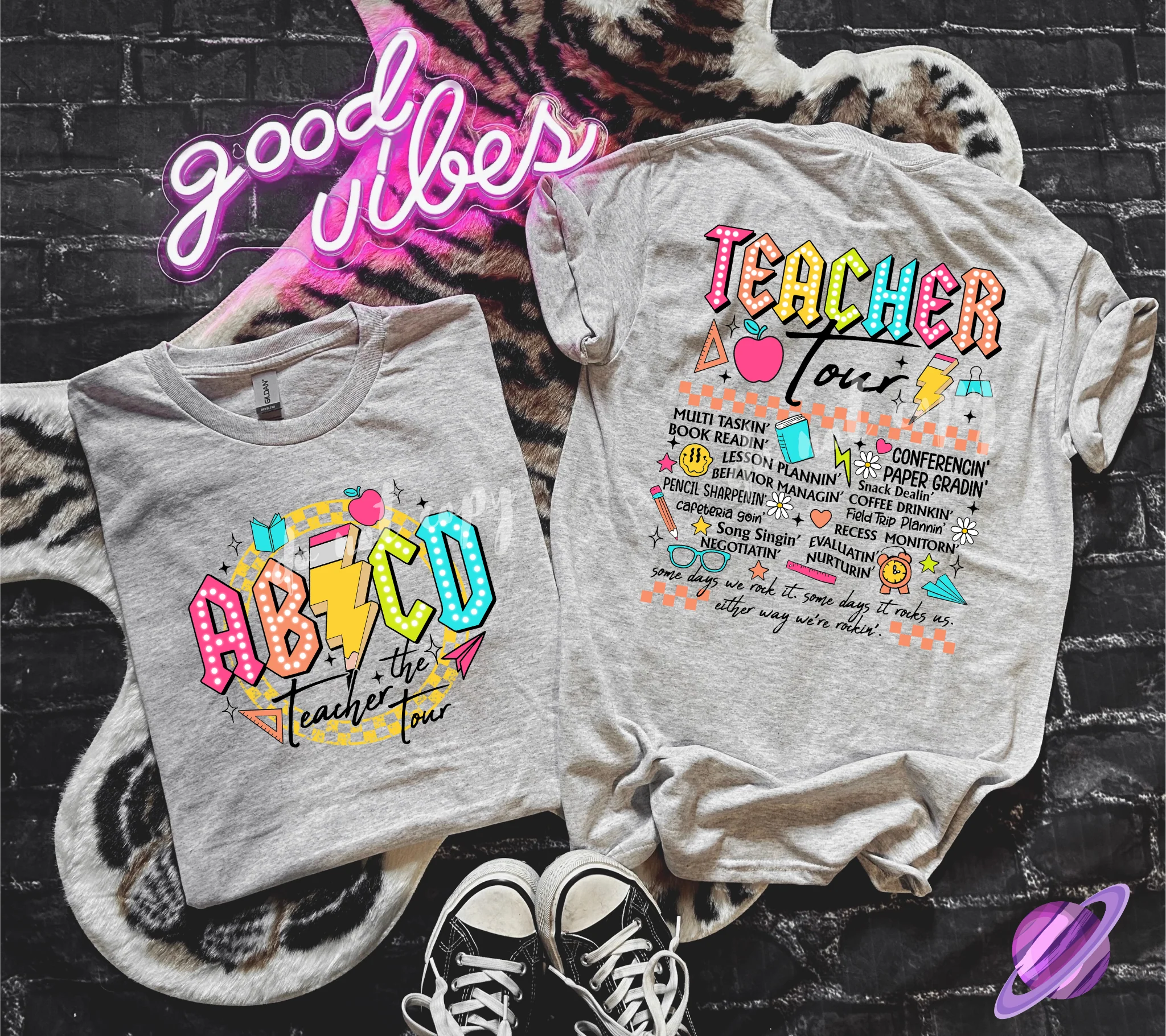TEACHER TOUR DOUBLE SIDED TEE