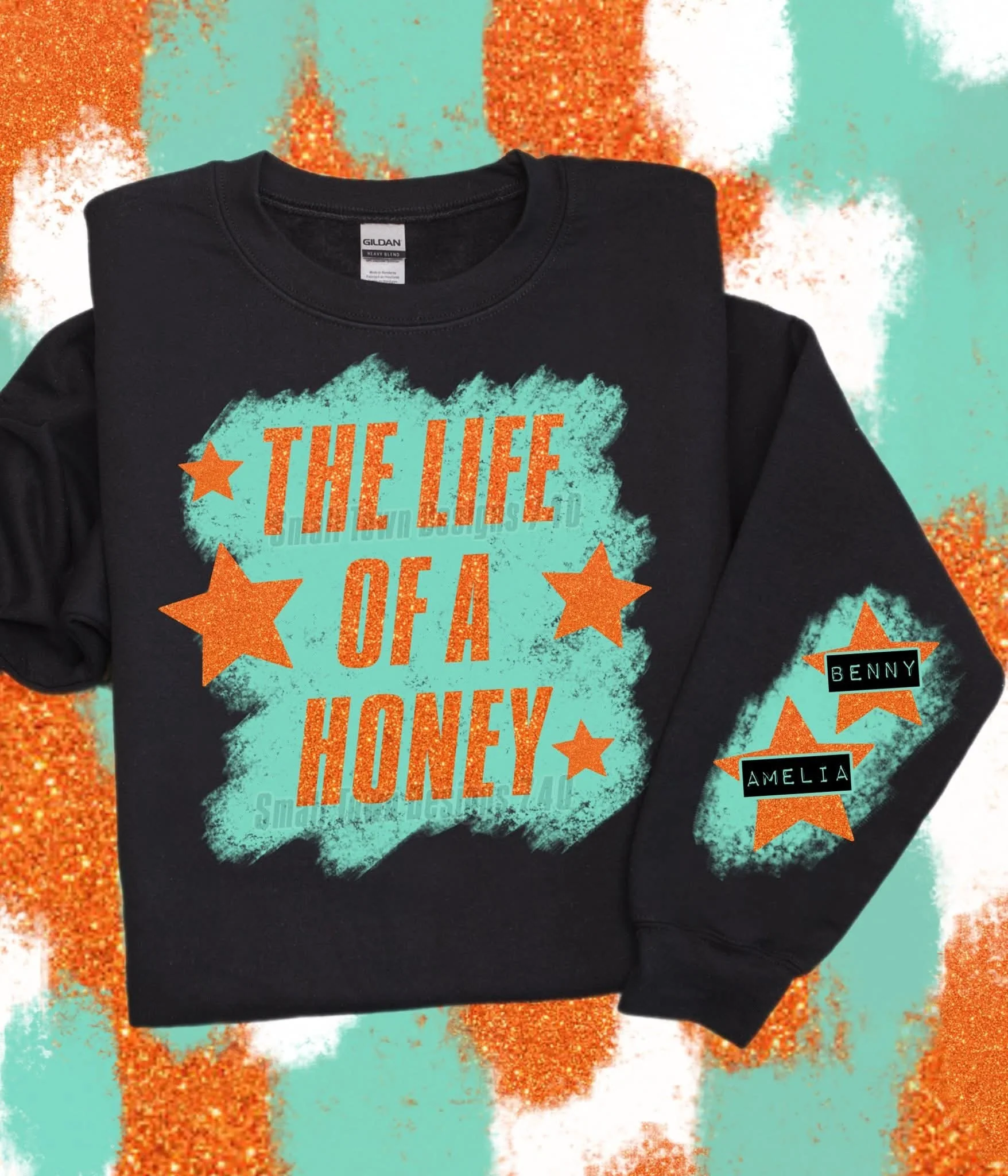 THE LIFE OF A NAME PERSONALIZED SWEATSHIRT W/ SLEEVE PRINT - Image 12