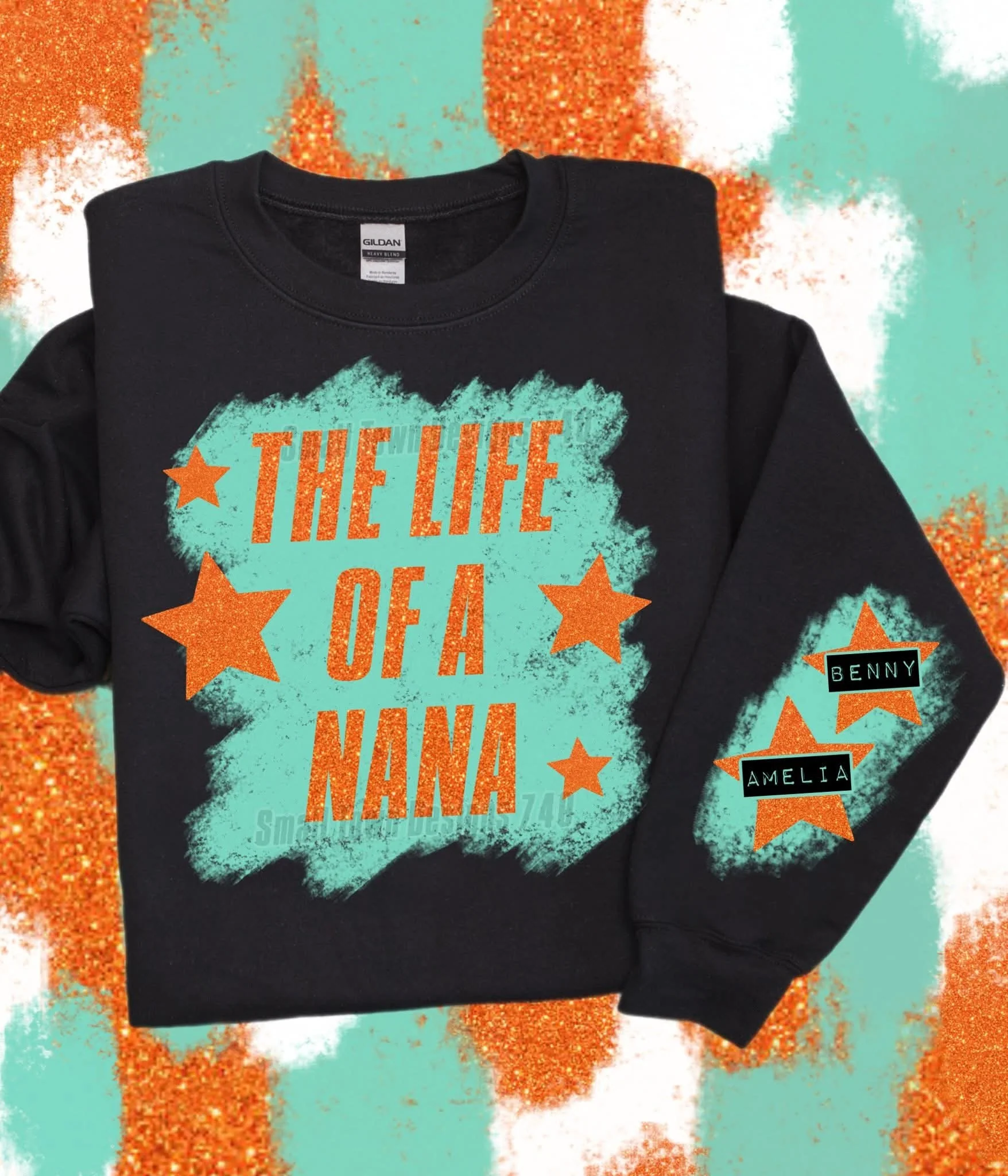 THE LIFE OF A NAME PERSONALIZED SWEATSHIRT W/ SLEEVE PRINT - Image 6