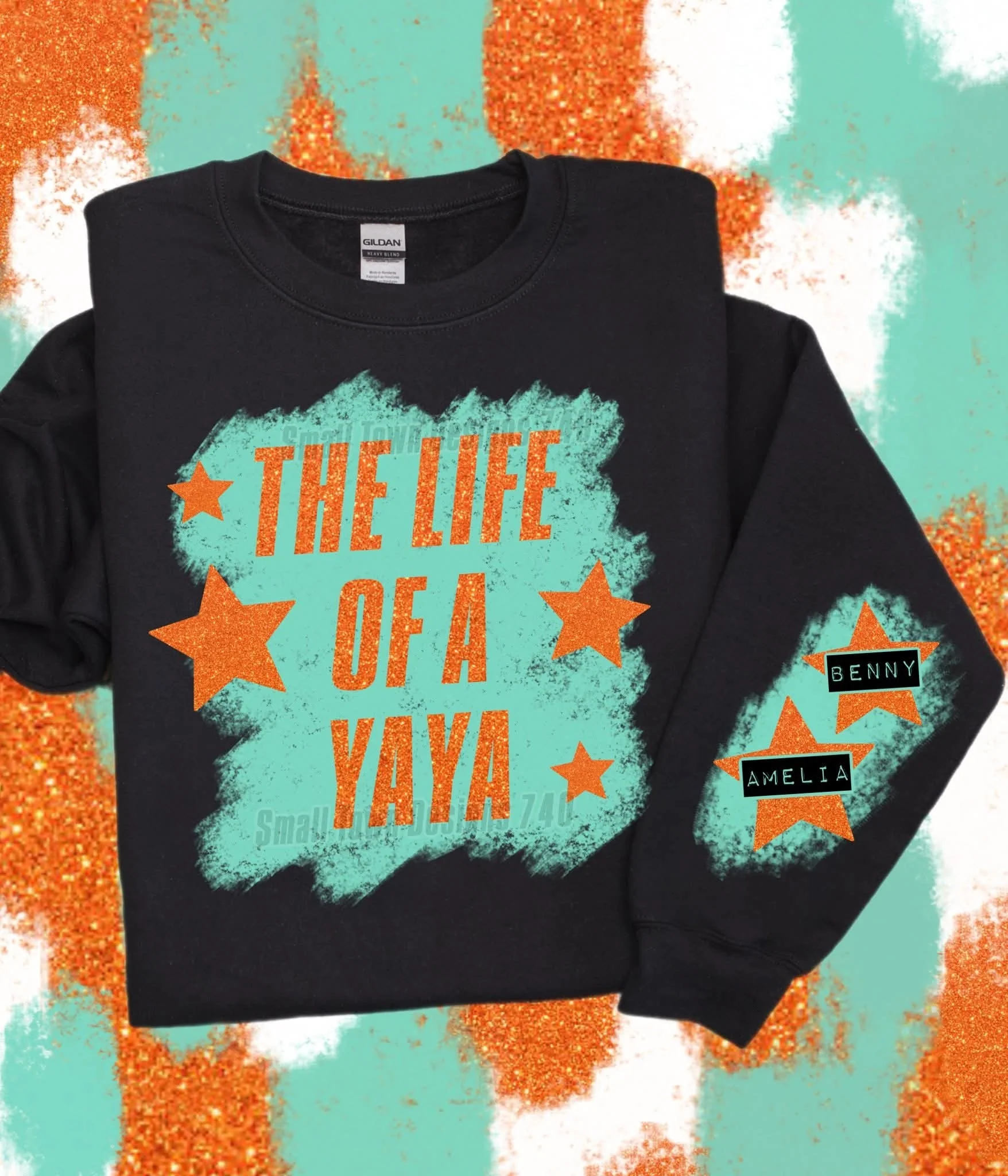 THE LIFE OF A NAME PERSONALIZED SWEATSHIRT W/ SLEEVE PRINT - Image 9