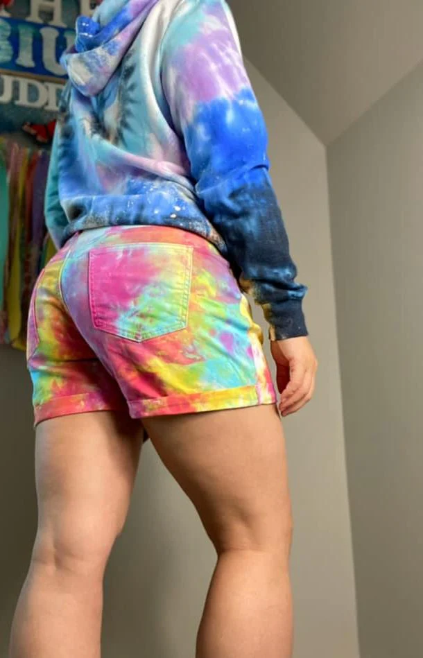 TIE DYE JEAN SHORTS - Image 3