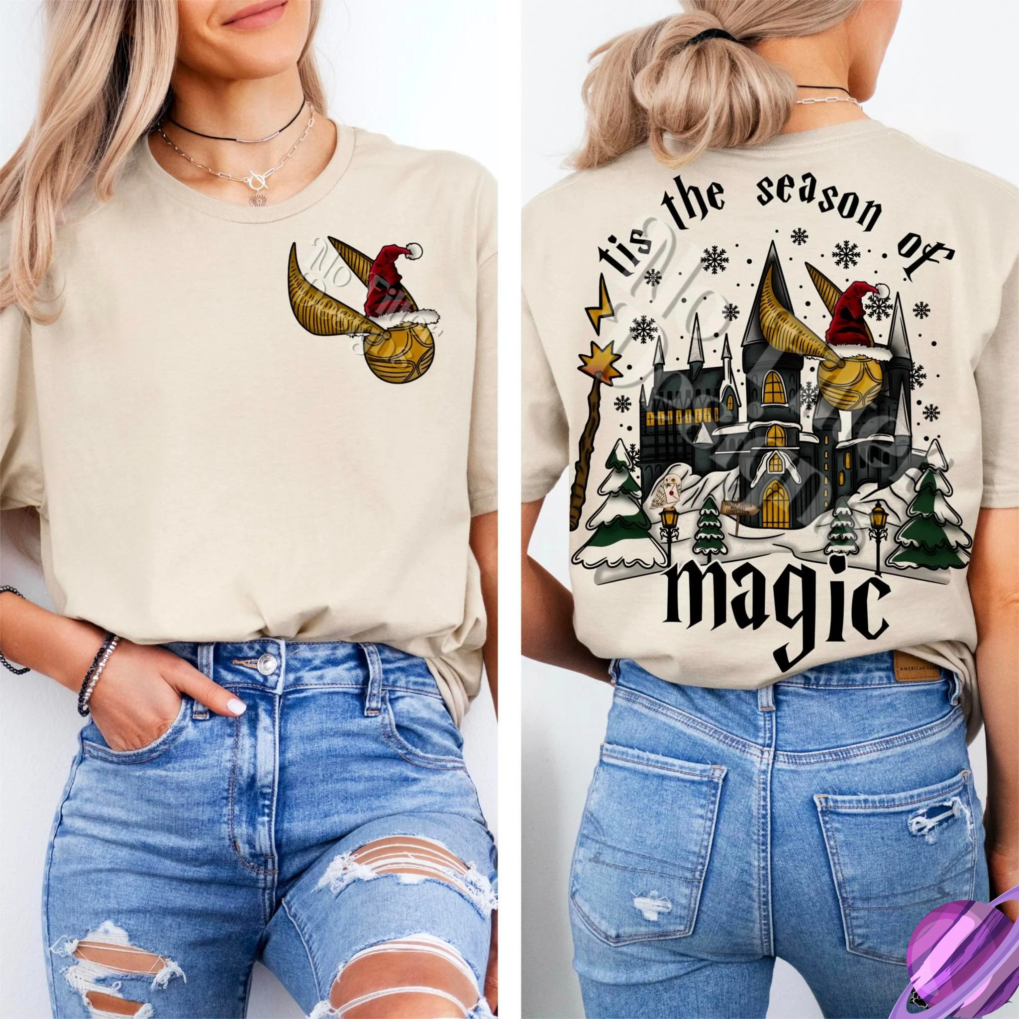 TIS THE SEASON OF MAGIC- DOUBLE SIDED TEE - Image 2