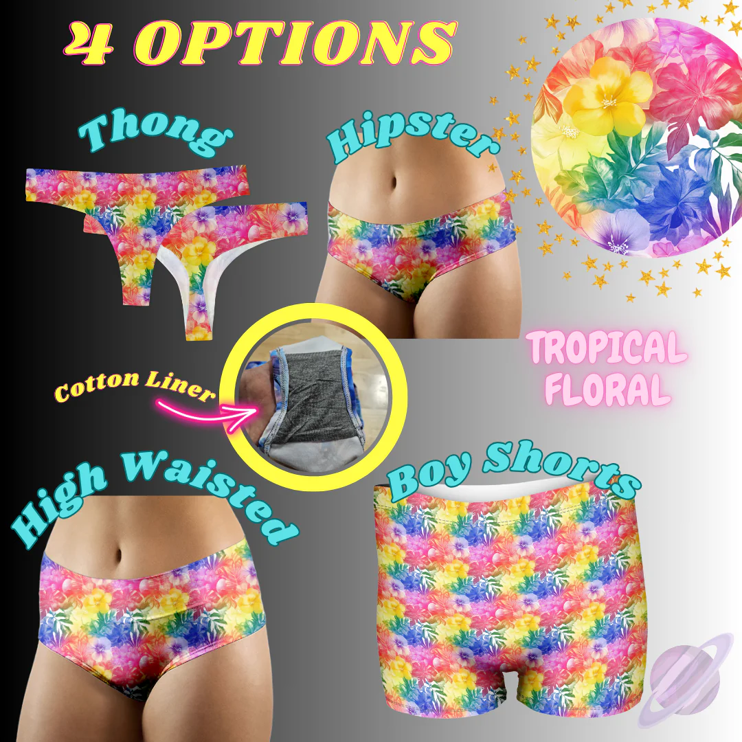 TROPICAL FLORAL- UNDERWEAR 3 PREORDER CLOSING 3/27
