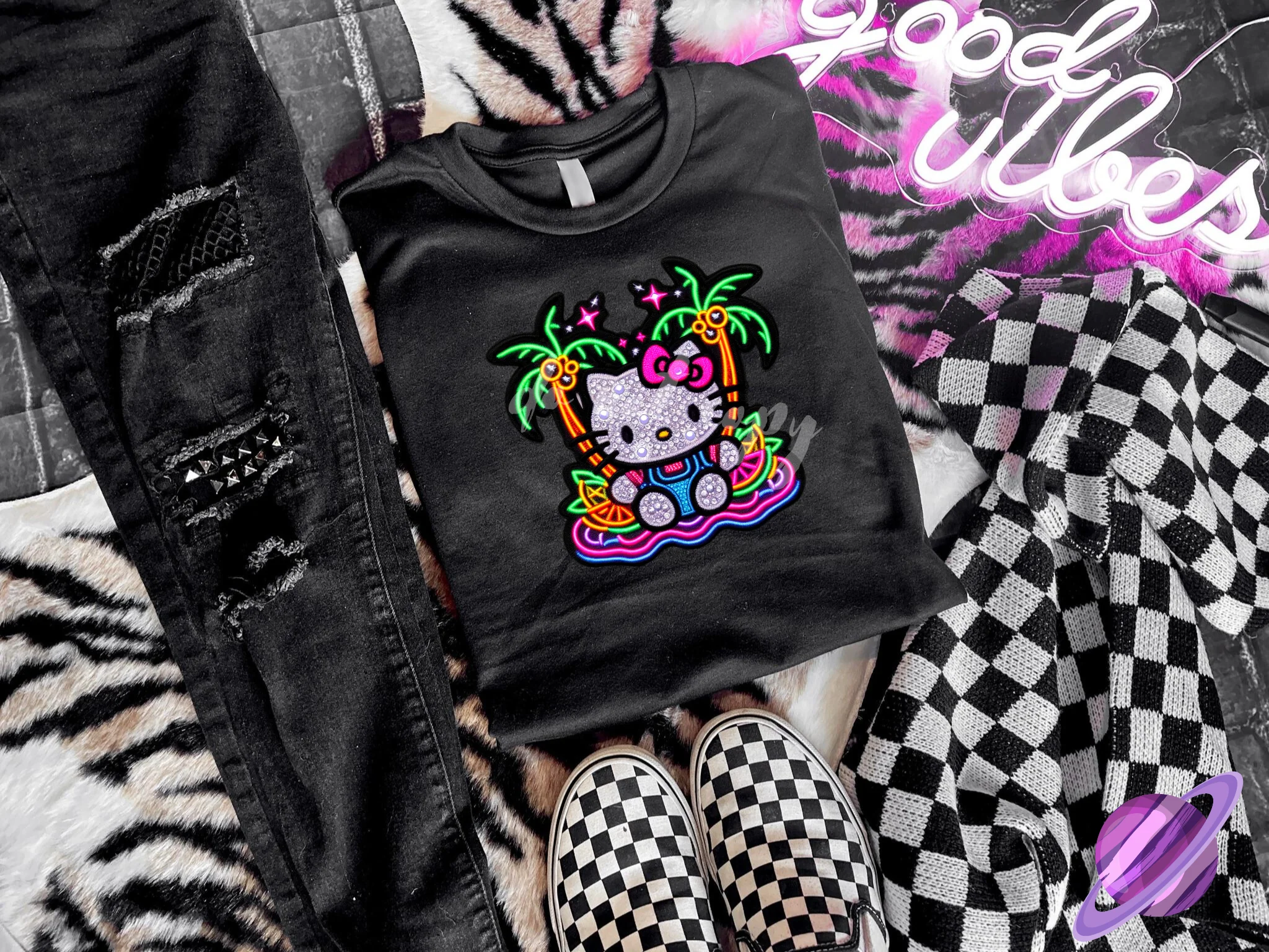 TROPICAL KITTY TEE