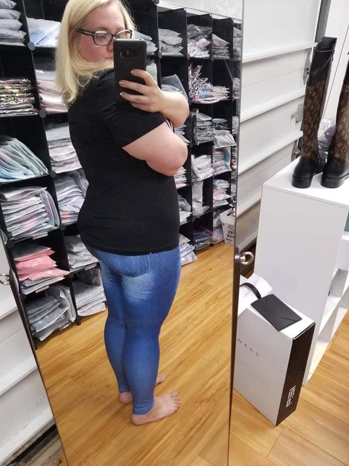TURQ ROSES - DENIM RUN W/ BACK POCKETS - LEGGINGS/CAPRI - Image 8