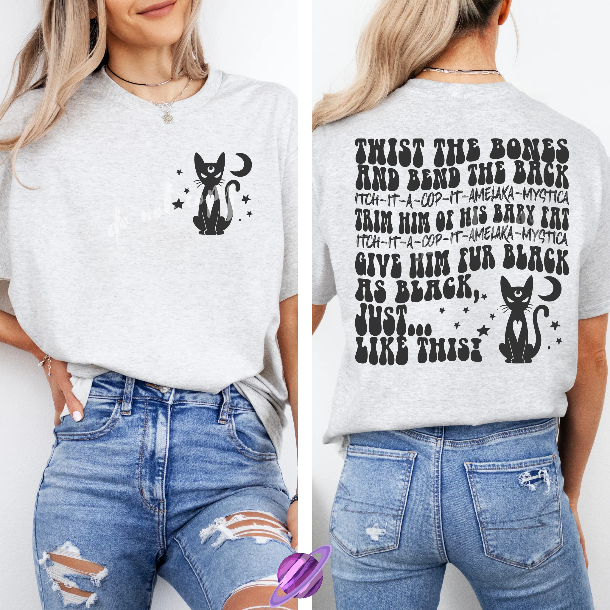 TWIST THE BONES- CREWNECK SWEATSHIRT  W/ POCKET PRINT