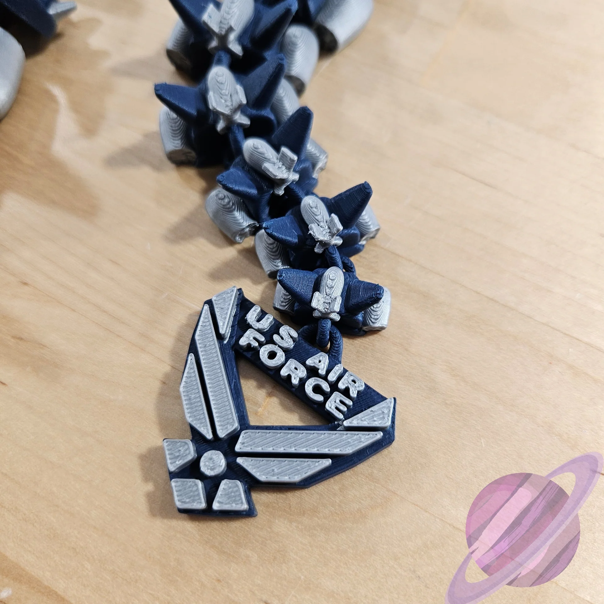 USAF AIR FORCE 3D PRINTED ARTICULATED DRAGON - Image 2