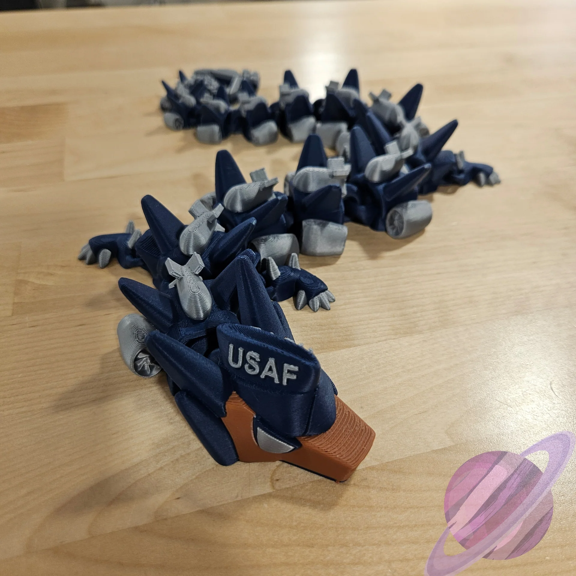USAF AIR FORCE 3D PRINTED ARTICULATED DRAGON - Image 6