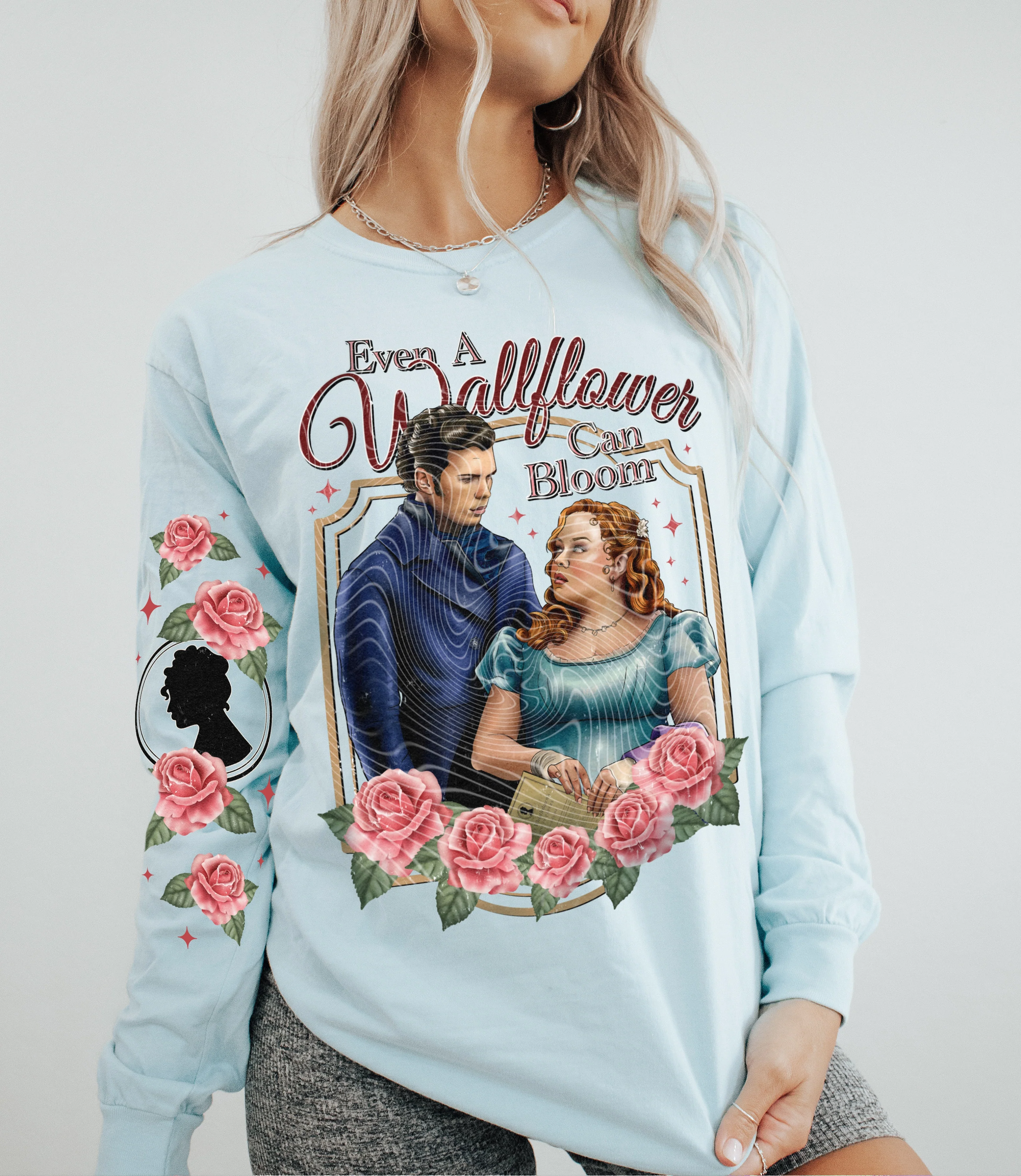 WALLFLOWER BLOOM- FRONT & SLEEVE DESIGN CREWNECK SWEATSHIRT