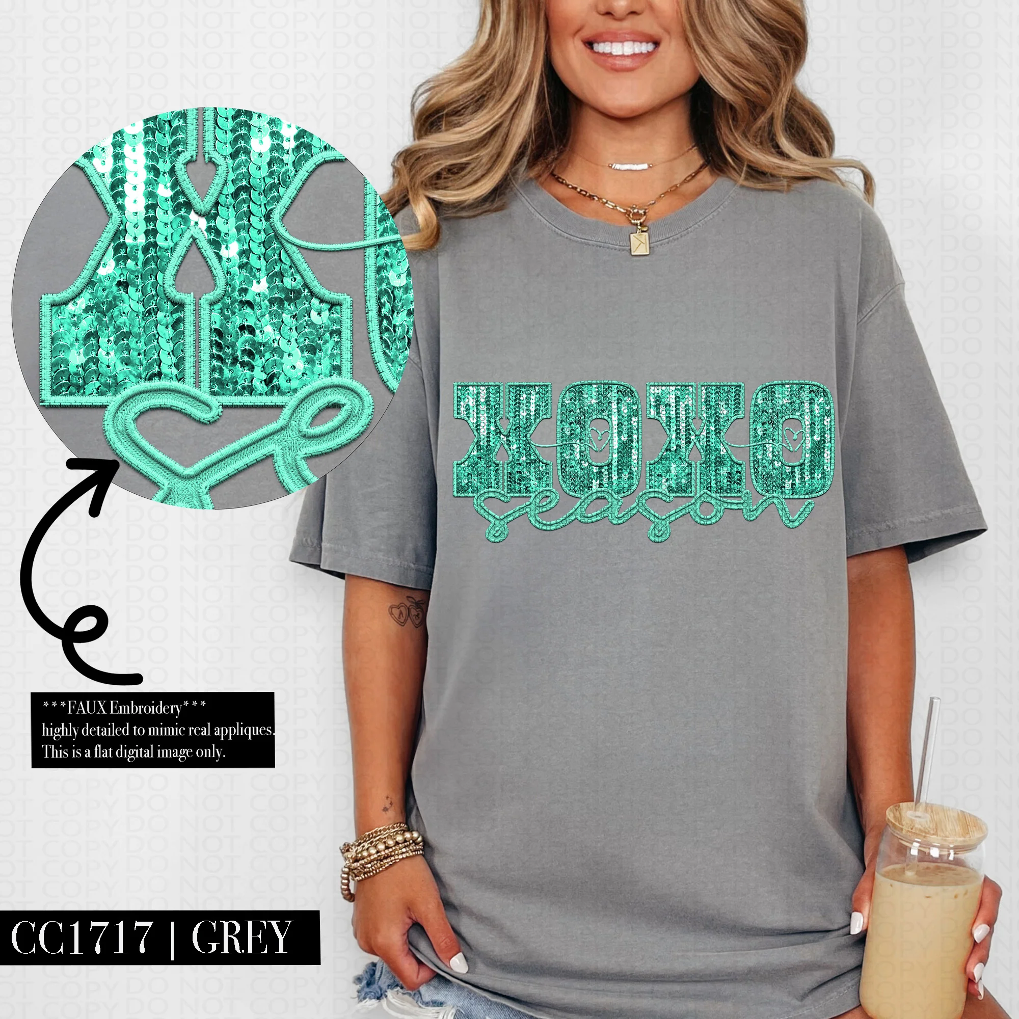 XOXO EMBROID TEE - Image 2