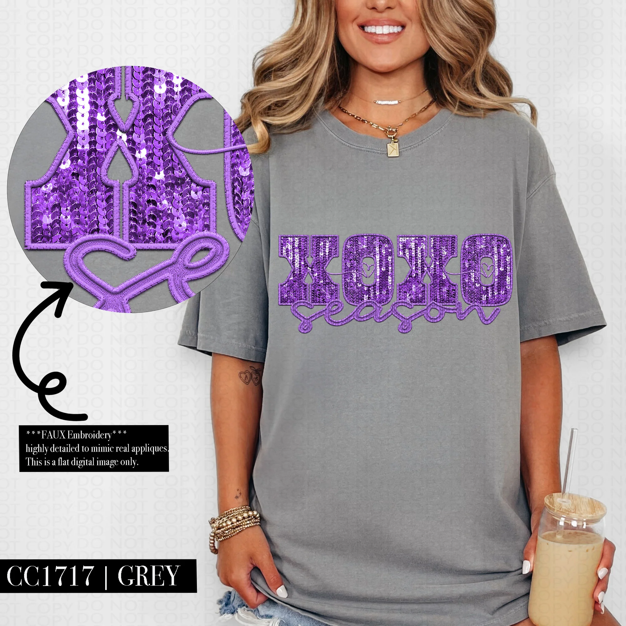 XOXO EMBROID TEE - Image 3