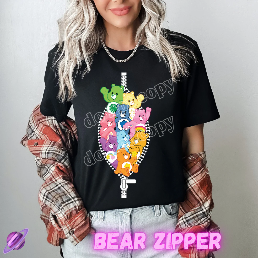 ZIPPER RUN-BEAR ZIPPER-UNISEX TEE ADULTS/KIDS